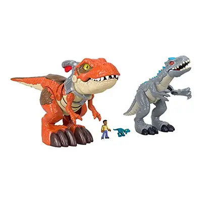 Imaginext Jurassic World Camp Cretaceous Mega Mouth T.Rex Vs Indominus, (GYW69)