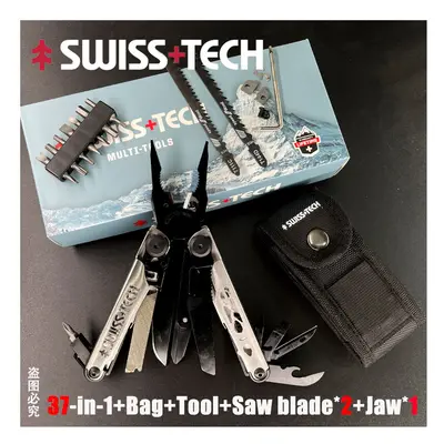 (37 in Add JawX1) SwissTech Folding Multitool Pliers Multi-functional Combination Tool Pliers Fo