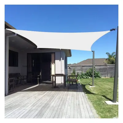 SUNNY GUARD Sun Shade Sail x Rectangle Cream UV Block Sunshade for Backyard Yard Deck Patio Gard