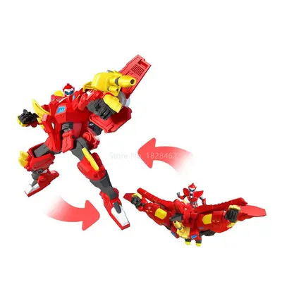 (No Box 8628) Mini Force Super Dino Power Transformation Robot Toys Action Figures MiniForce X S