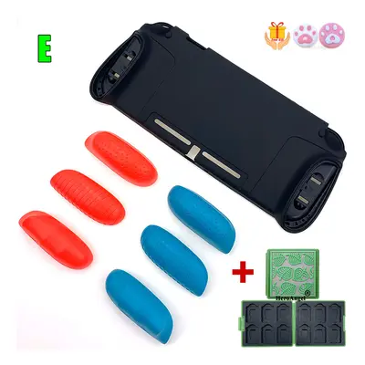 (Blue Blue Red F) TPU GripCase For Nintendo Switch MaxCarry Protective Case Shell Ergonomic Hand