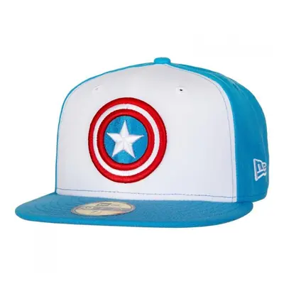 Captain America 856528-8fitted Colorway New Era 59Fifty Fitted Hat, Red, Blue & White - Size