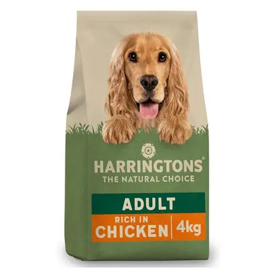 Harringtons Complete Dry Adult Dog Food Chicken & Veg 4kg (Pack of 3) - Made with All Natural In