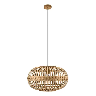 Hanging Ceiling Pendant Light Round Wicker Shade 1x 60W E27 Hallway Feature