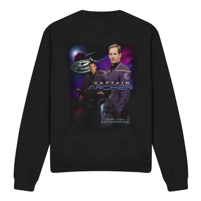 (XXL, Black) Star Trek Unisex Adult Captain Archer Sweatshirt