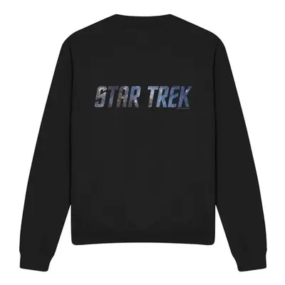 (L, Black) Star Trek Unisex Adult Space Logo Sweatshirt