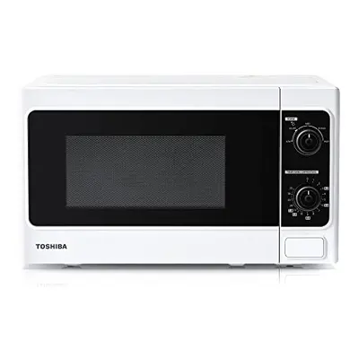 Toshiba 800w 20L Microwave Oven with Function Defrost and Power Levels, Stylish Design ? White -