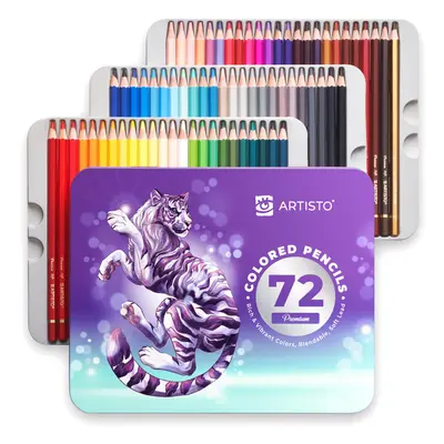 Artisto Premium Colored Pencils, Quality 3.8mm Soft Core Leads, Rich &