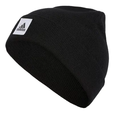 adidas Women's 1x1 Cuff Fold Beanie Black/White One Size