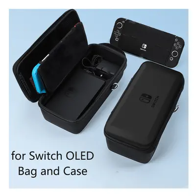 (oled black set) Switch OLED Handheld Storage Bag Portable PU Carrying Case Protective Travel Po