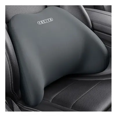 (grey waist) Car Lumbar Support Headrest Neck Pillow Soft Breathable Cushion Memory