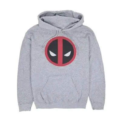 Deadpool 888696-small Deadpool Classic Logo Pullover Hoodie - Gray - Small