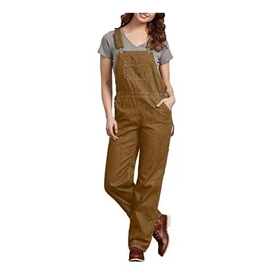 Womens Duck Bib Overalls Rinsed Brown Duck UK