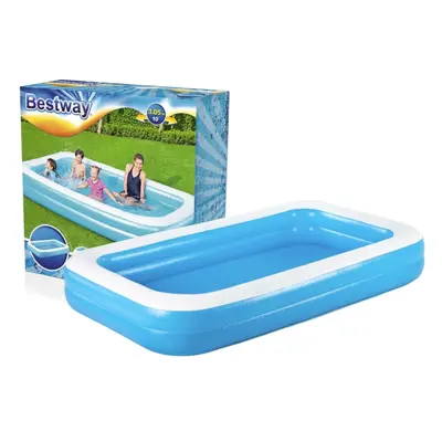 Large Inflatable Pool 305x183x46 cm for Family Fun