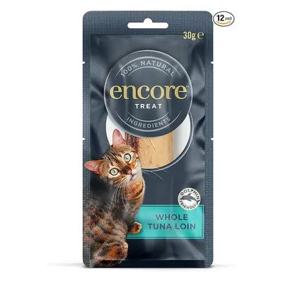 Encore 100% Natural Cat Treats, Whole Tuna Loin Cat Snack, 30g (Pack of 12)