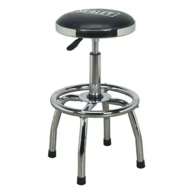 Heavy-Duty Pneumatic Workshop Stool - Adjustable Height Swivel Rotating Seat