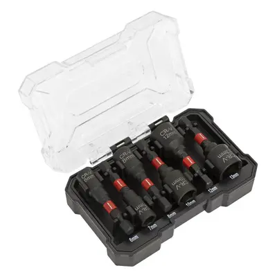 6 Piece Impact Grade Nut Driver Set - 1/4" Hex Drive - Forged Steel - Case