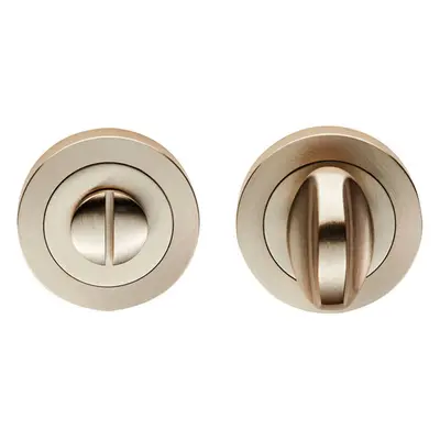 Thumbturn Lock And Release Handle Concealed Fix 50mm Dia Satin Nickel