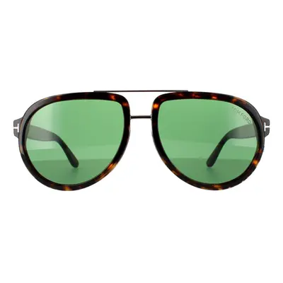 Tom Ford Sunglasses Geoffrey FT0779 52N Dark Havana Green