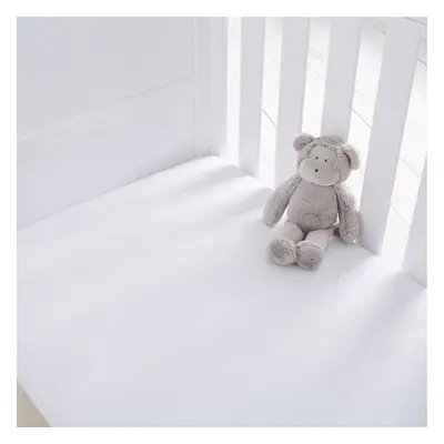 Silentnight Safe Nights Cot Bed Fitted Sheet, White, Pack of