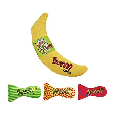 YEOWWW Catnip Cat Toys Banana and Sardine Stinkies Fish Strong Catnip Cat Toys Premium Quality C