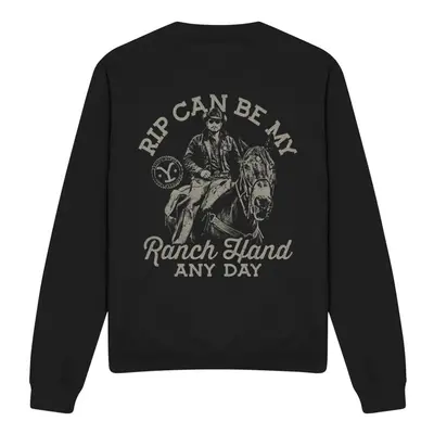 (L, Black) Yellowstone Unisex Adult Rip Can Be My Ranch Hand Sweatshirt