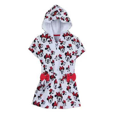 Disney Minnie Mouse Swim Coverup for Girls Size 5/6 Red