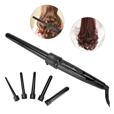 Ceramic Hair Curling Wand Salon Curlers Tong Styler In Set