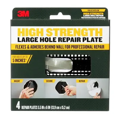 RP6IN-4PK High Strength Repair Plate, 4-Pack Large Hole Kit, Dark Gray, Pack