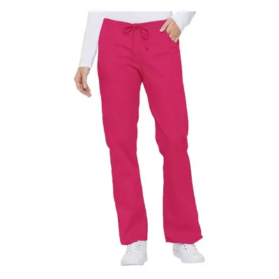 Dickies Womens Signature Mid Rise Drawstring Scrubs cargo Pant Hot Pink Large