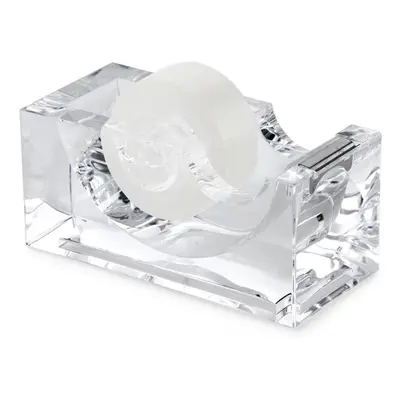 Huang Acrylic Clear Block Tape Dispenser modern design crystal clear construction perfect for ho