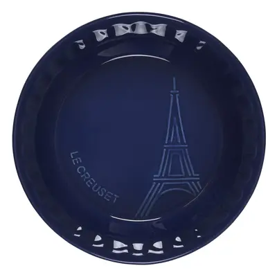 Le Creuset Eiffel Tower Collection Stoneware Pie Dish 9"" Indigo