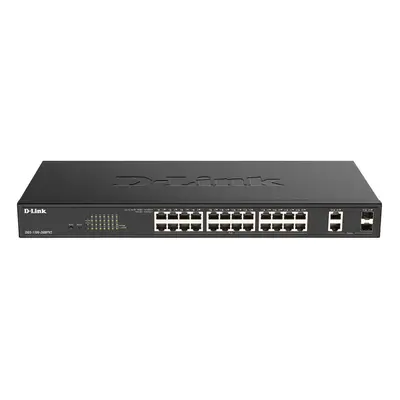 D-Link DGS 1100-26MPV2 - Switch - smart - x 10/100/1000 (PoE+) + x combo Gigabit SFP - rack-moun