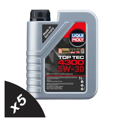 Liqui Moly TOP TEC 5W30 Fully Synthetic Engine Oil ACEA C2/C3 API SP 5x1L