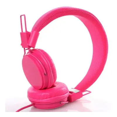 (Rose red) Kids Wired Ear Headphones Stylish Headband Earphones for iPad Tablet Kid