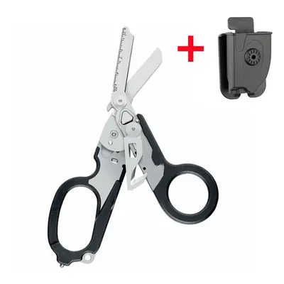 (Black Set) Multifunction XIAOTREE First Aid Tactical Folding Scissors Outdoor Survival Tool Com