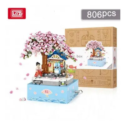 (as the picture) Loz Diamond Blocks Flowers Music Boxes Action Figure Doll Figures Toy Horse Ani