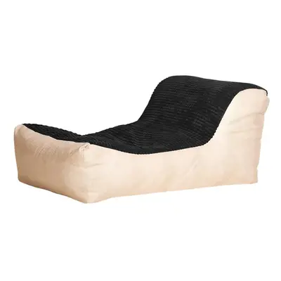 (Black, Ivory) Large Comfortable Fabric Lounger Bean Bag