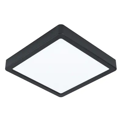 Wall / Ceiling Light Black 210mm Square Surface Mounted 16.5W LED 3000K