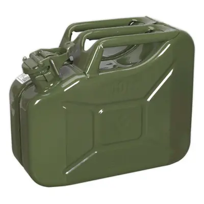 10 Litre Jerry Can - Leak-Proof Bayonet Closure - Fuel Resistant Lining - Green