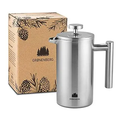 French Press Coffee Maker Litre Cup Stainless Steel Coffee Press DoubleWalled Cafetire incl Extr