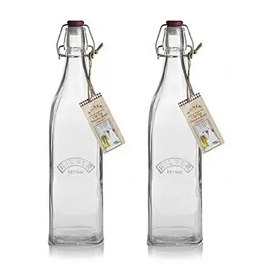 Clip Top Preserver Bottle 1Litre Twin Pack