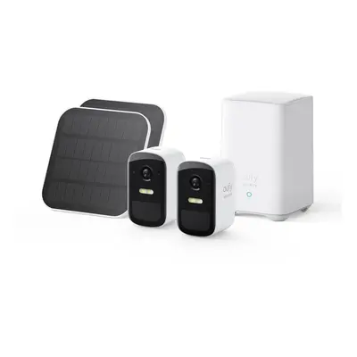 eufy Security eufyCam 2C 2-Cam Kit with Solar Panel Solar Security Camera Outdoor Wireless, Home