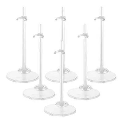 12Pcs Doll Stand Transparent Doll Stand Plastic Doll Display Holder Clear Action Figures Doll Ac