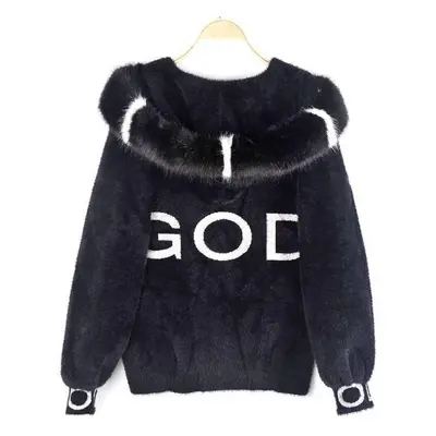 (black, S) Vangull Brand Women Coat Autumn Winter Clothesthin Short Hooded Student Cardigan