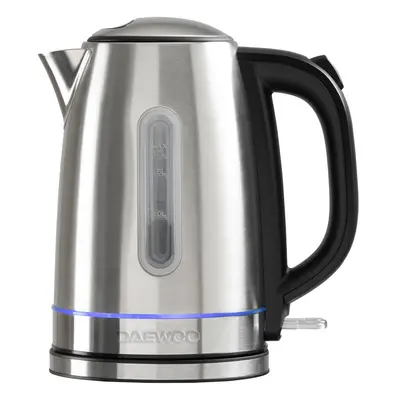 Daewoo Edinburgh Rapid Boil Kettle Cordless 3KW 1.7L Capacity Brushed Steel Silver