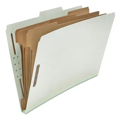 Universal Pressboard Classification Folder Legal Eight-Section Gray 10/Box