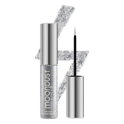 Urban Decay Heavy Metal Glitter Eyeliner, Glam Rock - Silver Glitter - Water-Based Formula - Lon