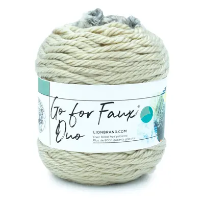 Lion Brand Yarn Go for Faux Duo Yarn Tan/Mink