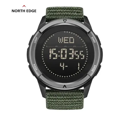 (green) North Edge Apls Men&apos;s Carbon Fiber Digital Watch Shock Militray Sports Super Light 